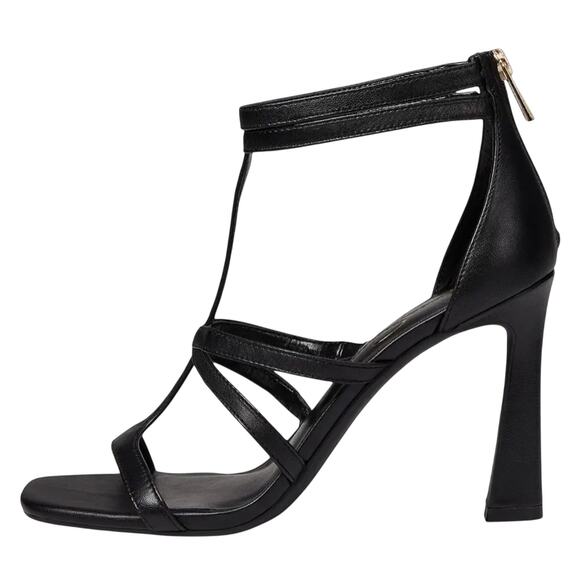 Jessica Simpson Aaralyn Black Heel Leather Heeled Sandals Size 9.5 - Picture 1 of 4